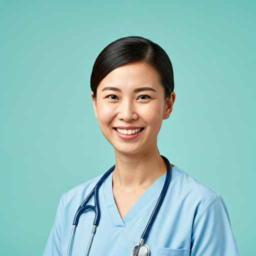 Healthcare professional smiling